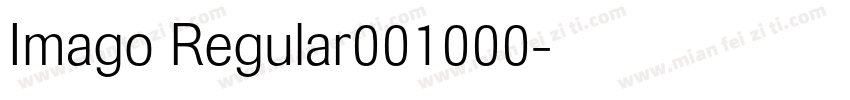 Imago Regular001000字体转换